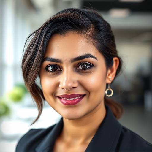 Professional headshot of Aisha Khan, UX/UI Designer at Nexus Digital Solutions